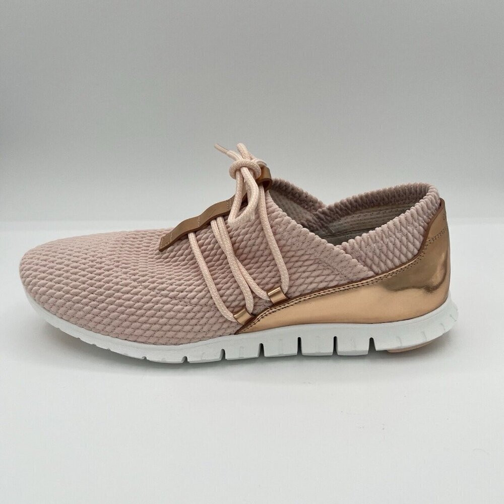 Cole Haan Women’s Zerogrand Quilted Lace Up Sneakers Size 9 Blush Pink Rose Gold - Picture 1 of 8